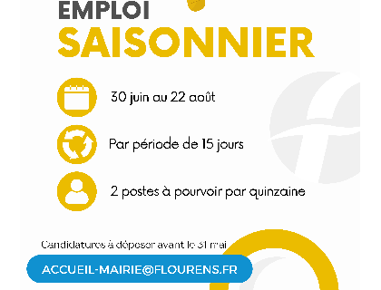 recrutement de saisonniers pour l'été 2024